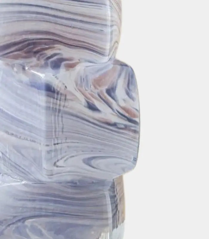 1202 Marbella Handcrafted Glass Vase | Sculptural Stacked Marbled Vessel 30 cm / 11.8 in