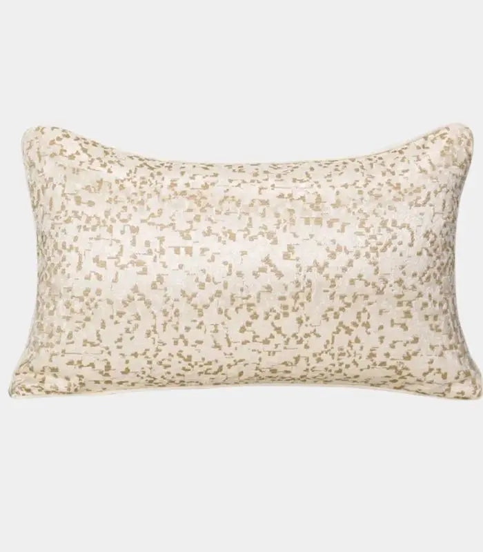 1053 Gilded Fleck Jacquard Cushion Cover – Textured Abstract Design Pillow Case