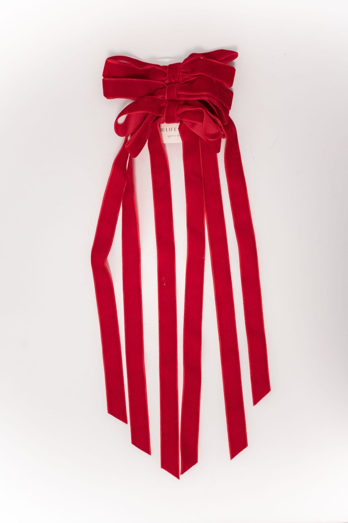 Red Velvet Bows, Set of 3