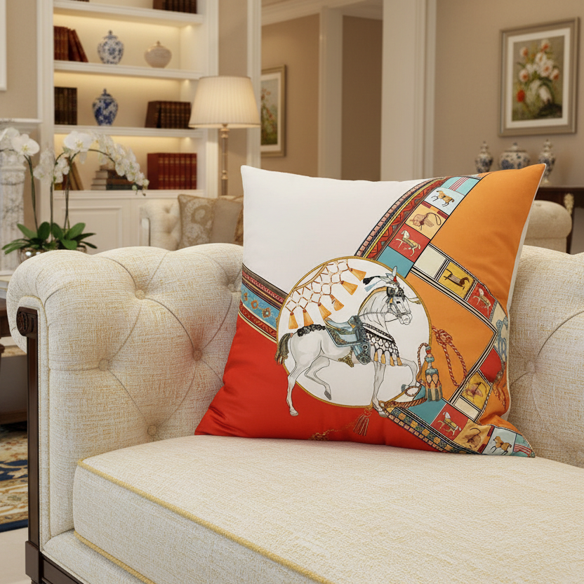 1178 Royal Horse Pillow Cover