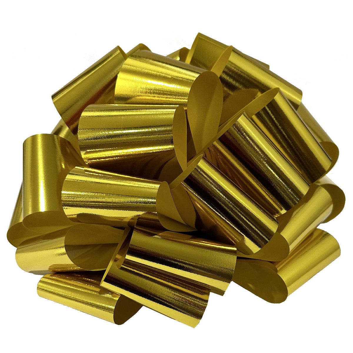 Gold Metallic Pull Bows - Set of 6 (14")