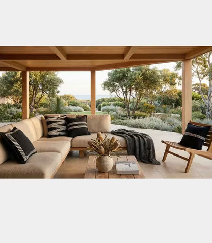 1074 Modern Black & White Striped Cushion Cover Collection Indoor/Outdoor 45x45 cm (18x18in)