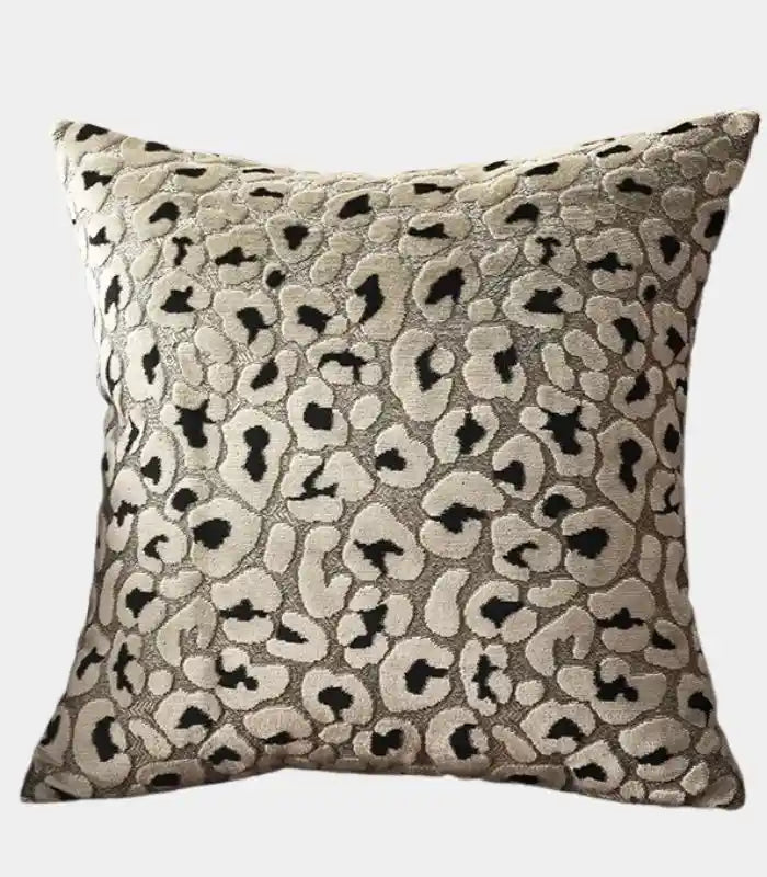 1067 Leopard Print Textured Cushion Cover Collection Velvet 45x45 cm