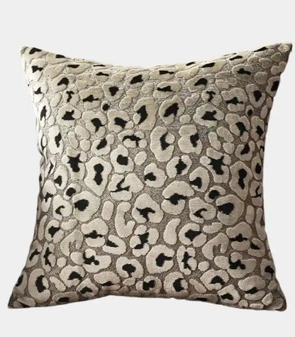1067 Leopard Print Textured Cushion Cover Collection Velvet 45x45 cm