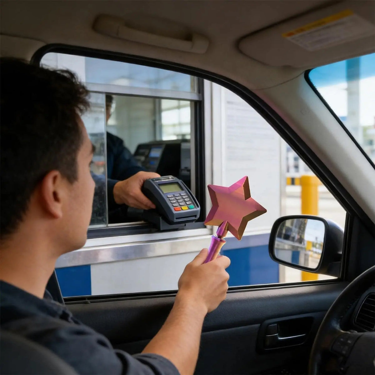 "Magic Pay" Credit Card Wand | 3D Printed Star Tap-to-Pay Wand for Checkout