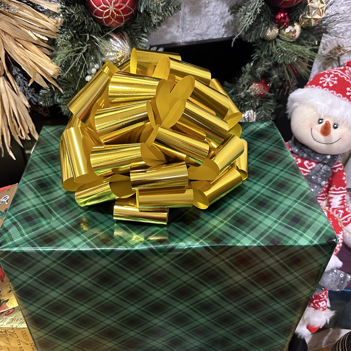Gold Metallic Pull Bows - Set of 6 (14")