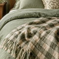 Gingham Fringe Throw Blanket