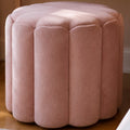 Scalloped Velvet Vanity Stool