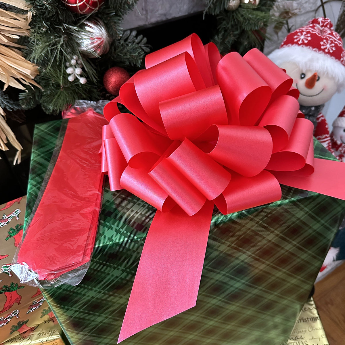 Red Pull Bows - Set of 6 (12")