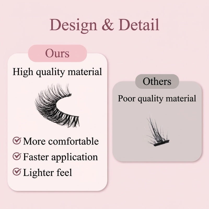 ⏳Limited-time sale ONLY $10.99!!🌸Self-Adhesive Reusable Lashes – 3-Sec Application, No Glue Needed
