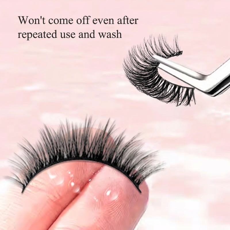 ⏳Limited-time sale ONLY $10.99!!🌸Self-Adhesive Reusable Lashes – 3-Sec Application, No Glue Needed