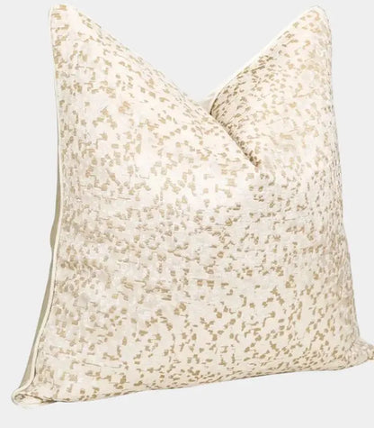 1053 Gilded Fleck Jacquard Cushion Cover – Textured Abstract Design Pillow Case