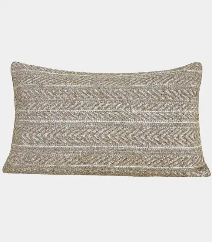 1041 Chevron Jacquard Cushion Cover – Textured Weave in Natural Tones