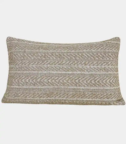 1041 Chevron Jacquard Cushion Cover – Textured Weave in Natural Tones