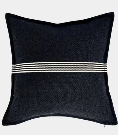 1074 Modern Black & White Striped Cushion Cover Collection Indoor/Outdoor 45x45 cm (18x18in)