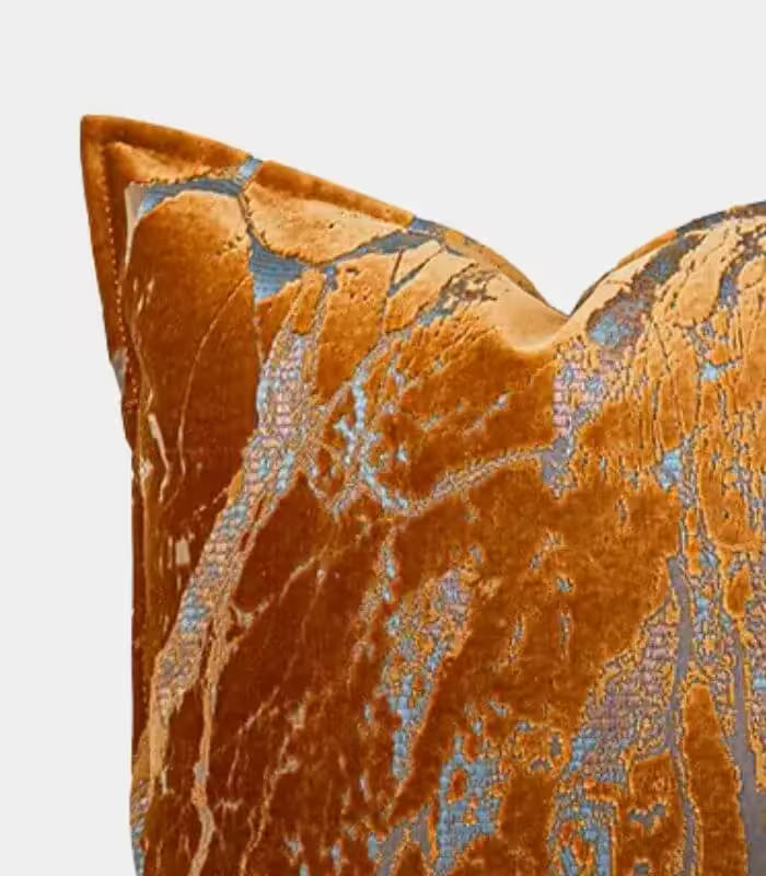 1030 Belcanto Marbled Cushion Cover – Velvet & Woven Jacquard Design