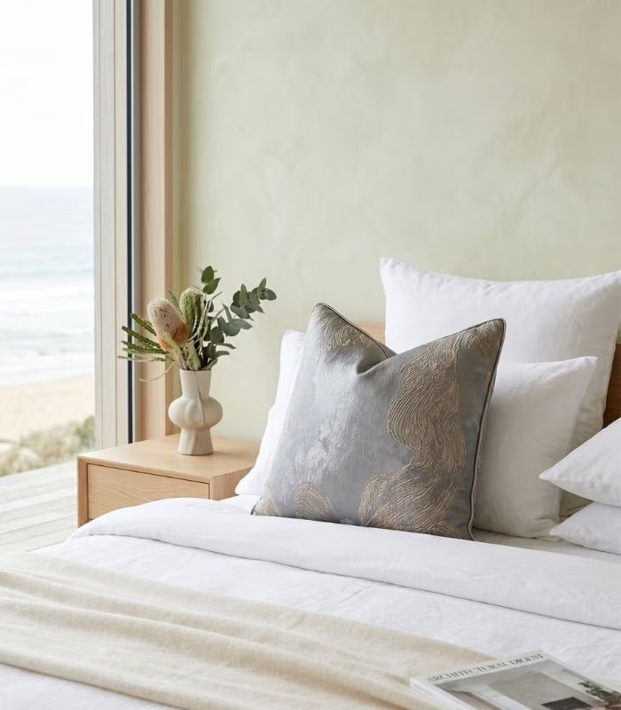 1062 Seraphina Jacquard Cushion Cover – Abstract Brushstroke Design