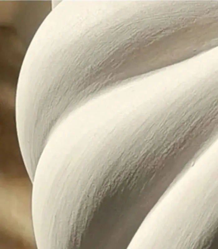 1223 The Aria Sculptural Vase Handcrated Tabletop Vase Large White 32 cm