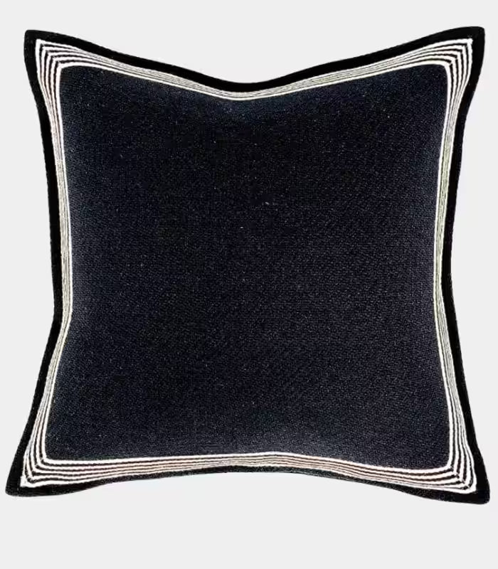 1074 Modern Black & White Striped Cushion Cover Collection Indoor/Outdoor 45x45 cm (18x18in)