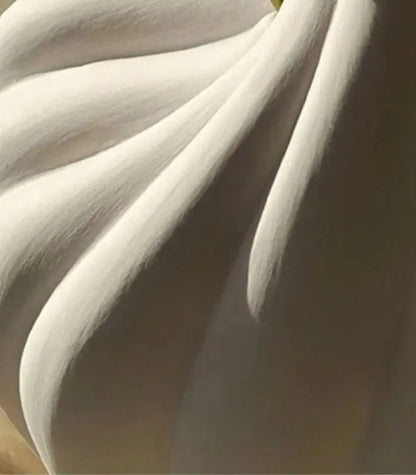 1223 The Aria Sculptural Vase Handcrated Tabletop Vase Large White 32 cm