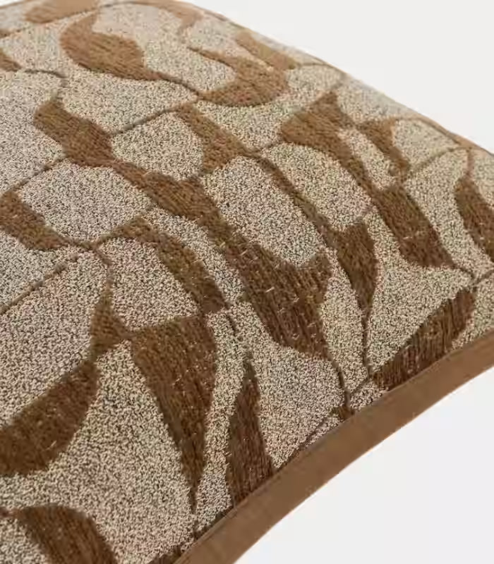 1059 Marlowe Jacquard Cushion Cover – Tonal Abstract Design with Velvet Piping