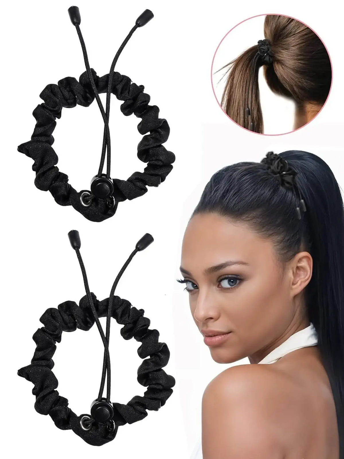 Punk Style Adjustable Hair Tie for Women & Girls, Minimalist Headwear for Thick Hair, Curly Scrunchies, Hairbands, Fashion Hair Accessories for Party, Fashionable Hair Accessories