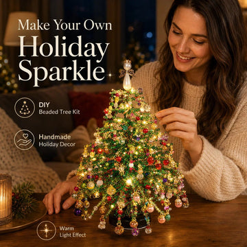 🎄✨ DIY Beaded Christmas Tree Kit – 🎅Create Your Own Sparkling Holiday Decoration - 🎄Christmas