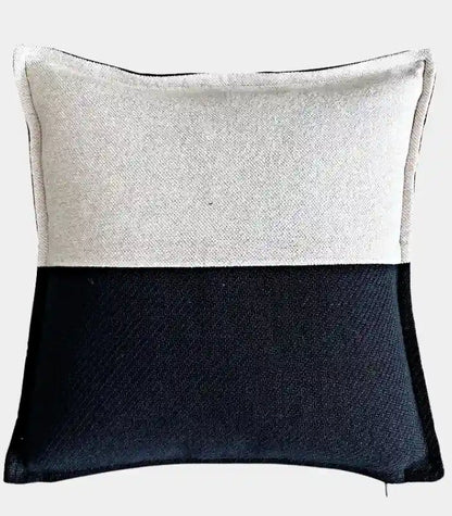1073 Modern Black & Cream Colour Block Cushion Cover Collection Indoor/Outdoor 45x45 cm