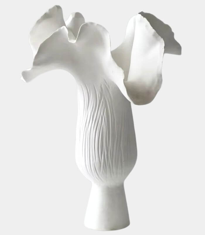 1224 Petal Bloom Ceramic Vase – Handcrafted Sculptural Design