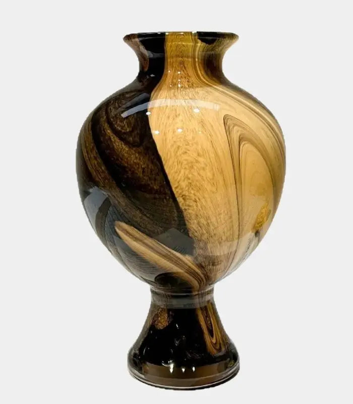 1204 Swirled Glass Vase – Handcrafted Art Glass Design 25 cm (9.84 in)