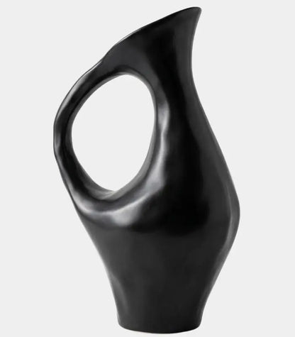 1232 Forma Black Ceramic Tabletop Vase 35 cm
