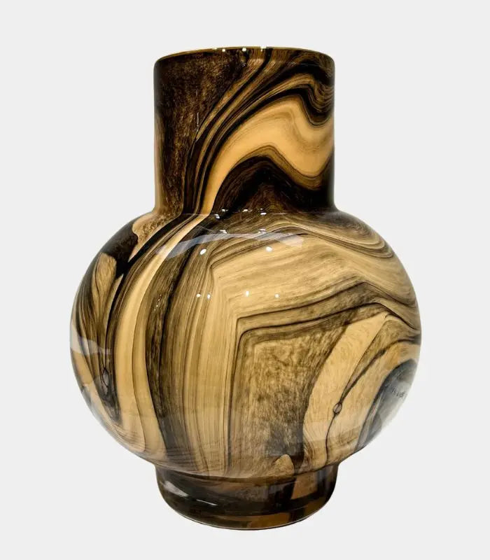 1207 SWIRLED GLASS VASE – HANDCRAFTED ART GLASS DESIGN 18 cm