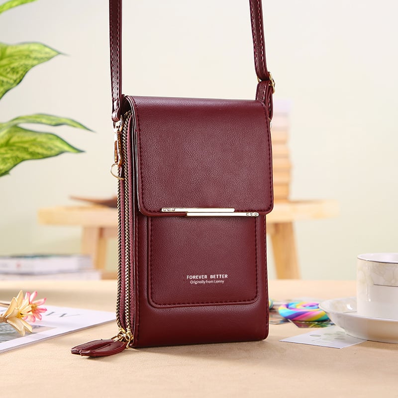 🏆Last Day Promotion：ONLY $14.99!!👜 📱 Simple and elegant women's touchscreen crossbody phone wallet(📦 Buy 2 Free Shipping)