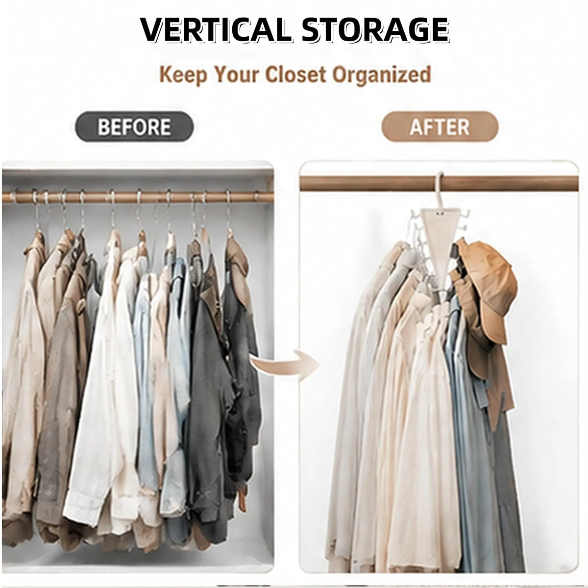 12-Hook Rotating Closet Organizer Hanger