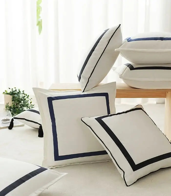 1020 Set of 2 Pcs Elegant Square Velvet Cushion Covers 45x45 cm