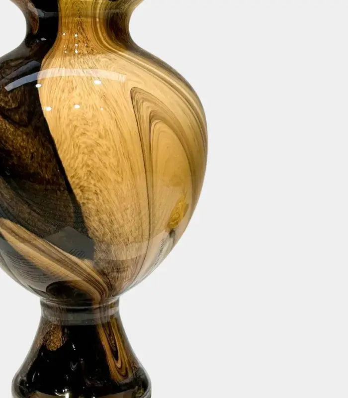 1204 Swirled Glass Vase – Handcrafted Art Glass Design 25 cm (9.84 in)