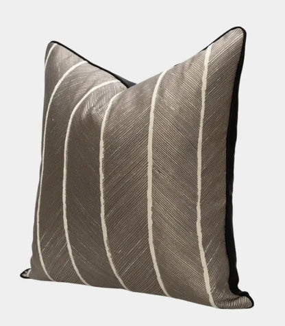 1068 Serenity Textured Stripe Decorative Cushion Cover – Premium Jacquard Weave