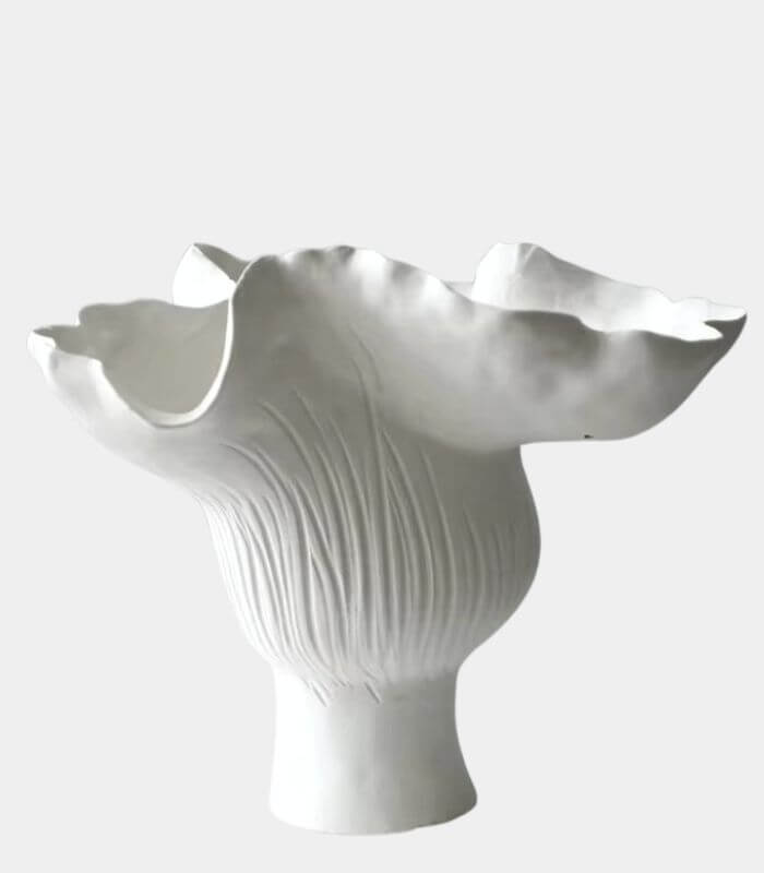 1224 Petal Bloom Ceramic Vase – Handcrafted Sculptural Design