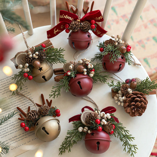 Vintage Metal Bell Flower Ornaments, 8 Sets