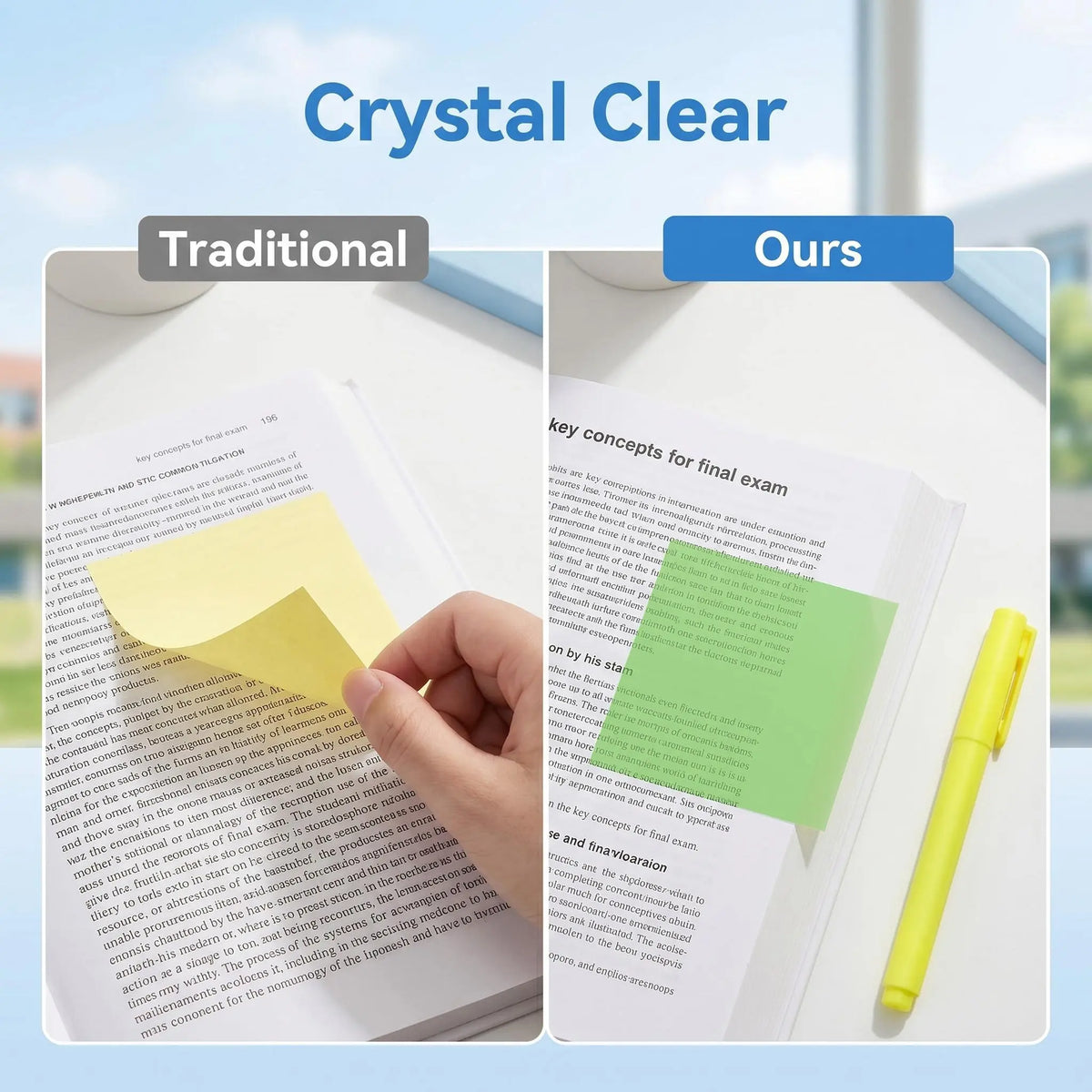12 Boxes of Glittery Transparent Pull-Out Sticky Notes (960 Sheets Total) – Sparkly Office Stationery with Strong Adhesion, No Residue, Reusable Up to 50 Times per Sheet
