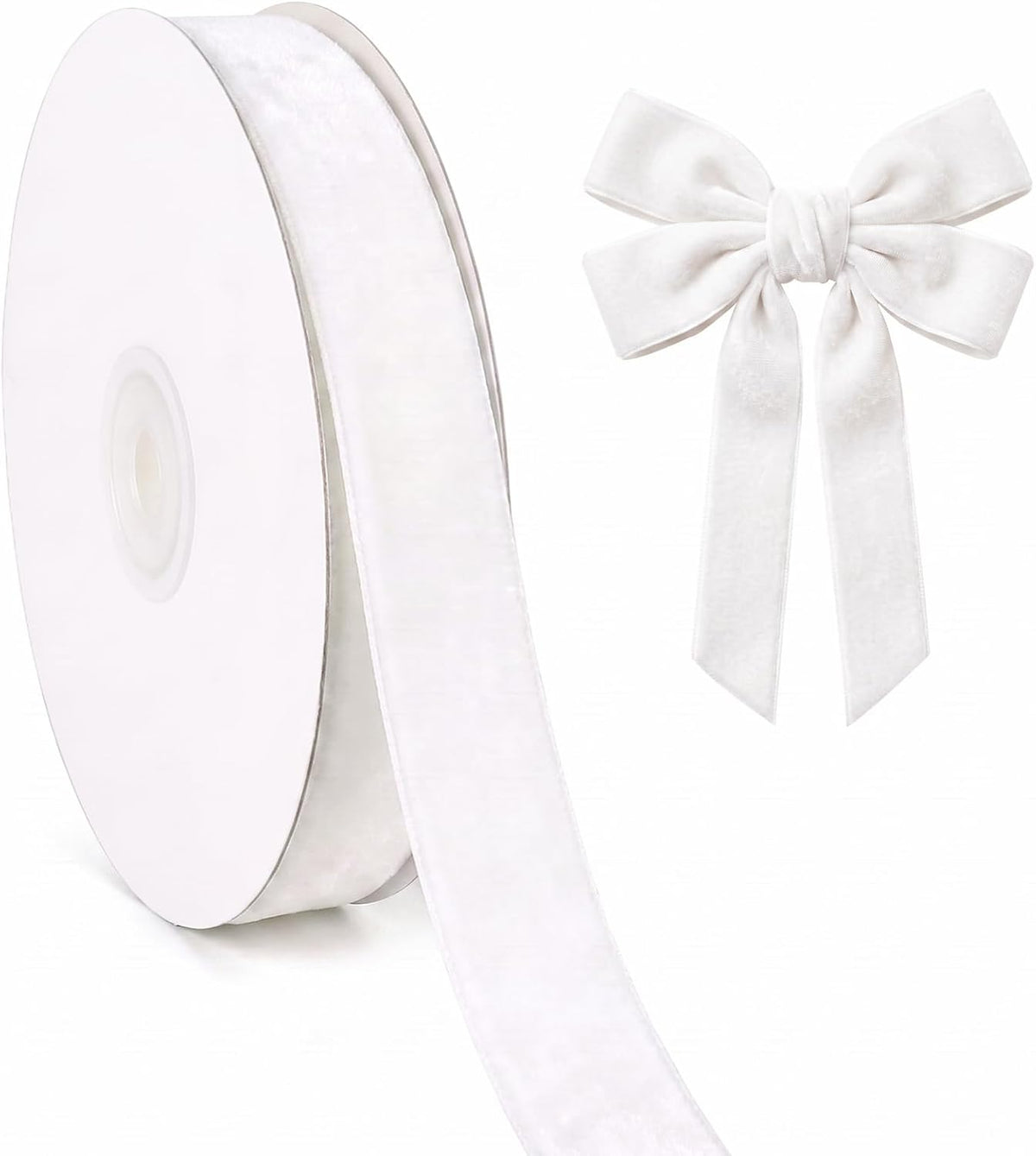Velvet Ribbon Roll - 25 Yards, 1 Inch Wide, for Christmas Gift Wrapping & Decor - image 9