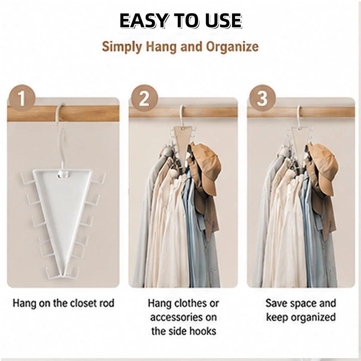 12-Hook Rotating Closet Organizer Hanger
