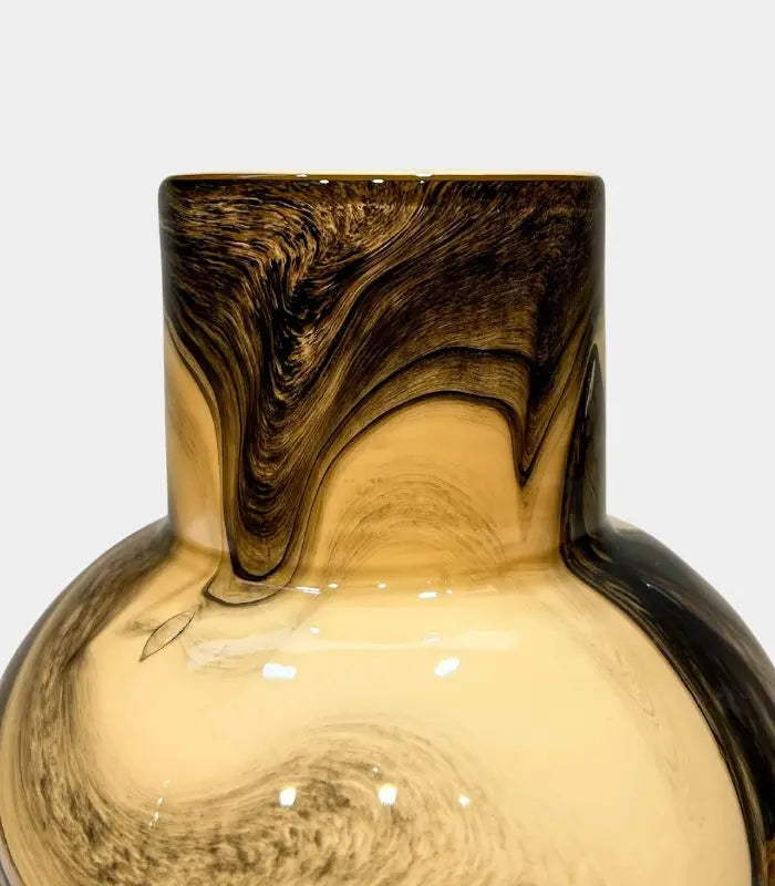 1207 SWIRLED GLASS VASE – HANDCRAFTED ART GLASS DESIGN 18 cm