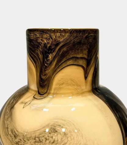1207 SWIRLED GLASS VASE – HANDCRAFTED ART GLASS DESIGN 18 cm