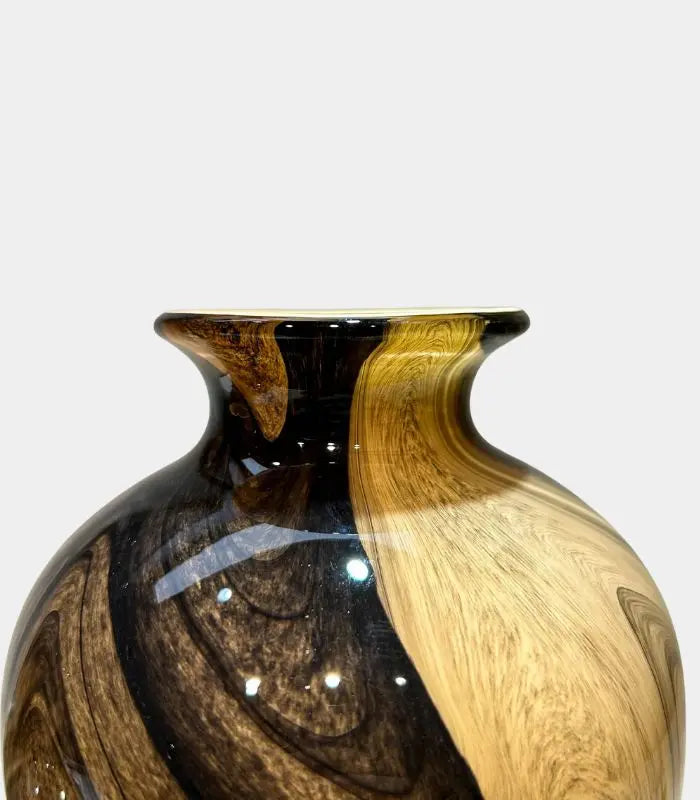 1204 Swirled Glass Vase – Handcrafted Art Glass Design 25 cm (9.84 in)