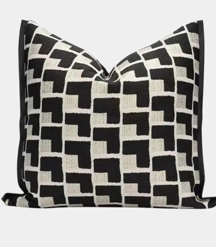 1044 Cassia Geometric Jacquard Cushion Cover 45 cm (18 in)
