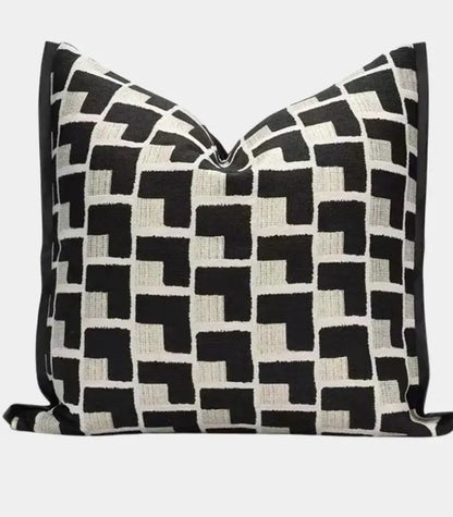 1044 Cassia Geometric Jacquard Cushion Cover 45 cm (18 in)