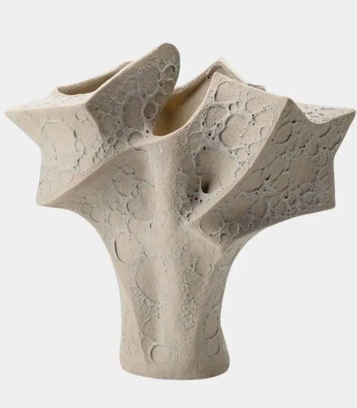 1234 Laguna Large Handmade Ceramic Vase – Organic Textured Sand Finish, Sculptural Form 39 cm