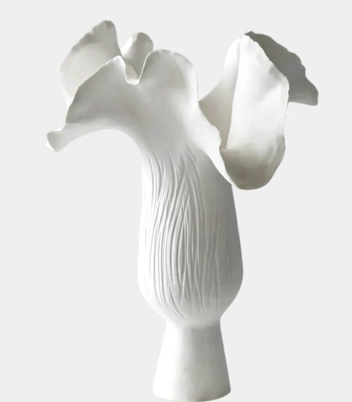 1224 Petal Bloom Ceramic Vase – Handcrafted Sculptural Design