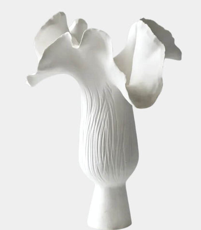 1224 Petal Bloom Ceramic Vase – Handcrafted Sculptural Design